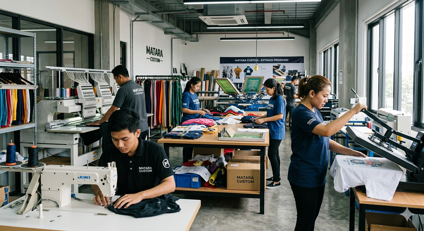 ilustrasi vendor clothing brand matara custom